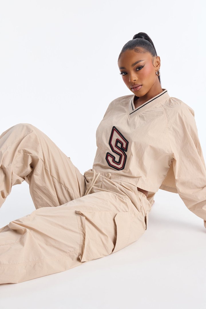 5 And Fine Windbreaker Jogger Pant Set - Khaki