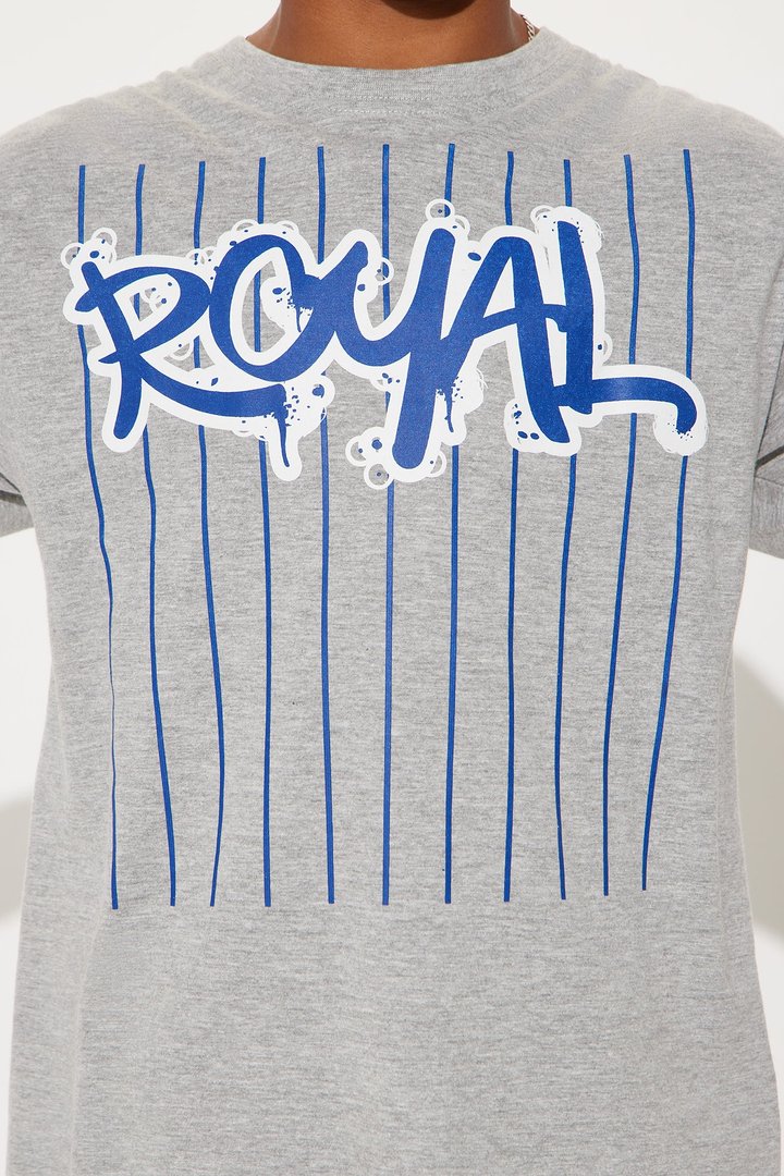 Mini He's Royal T-Shirt - Heather Grey
