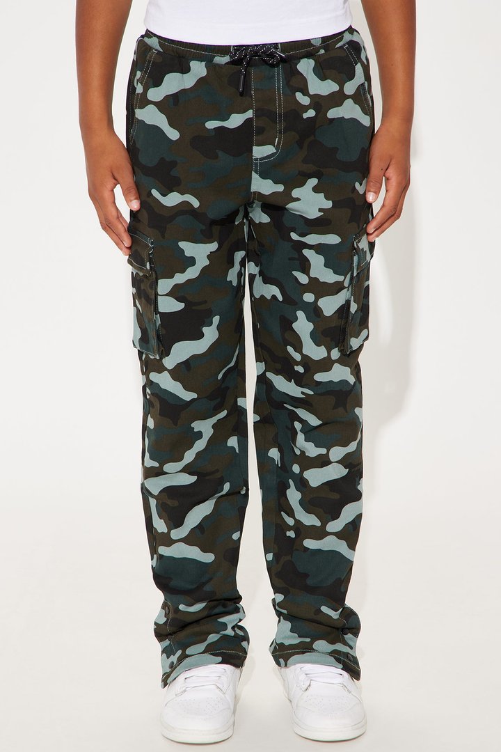 Mini Next Level Camo Print Cargo Twill Pant - Camouflage