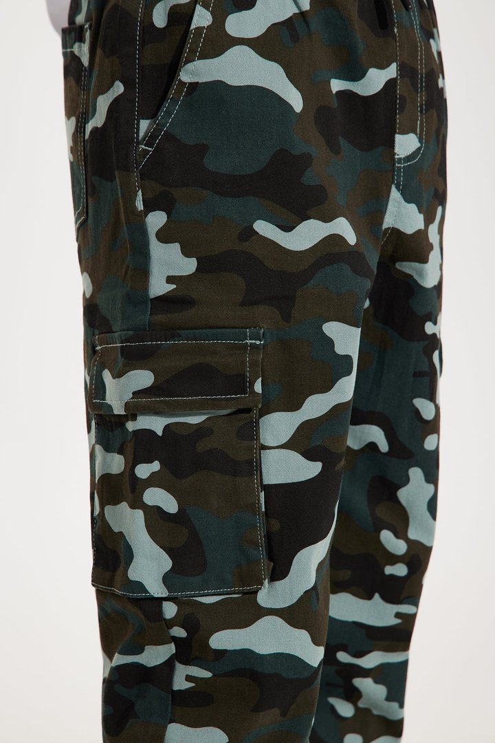 Mini Next Level Camo Print Cargo Twill Pant - Camouflage
