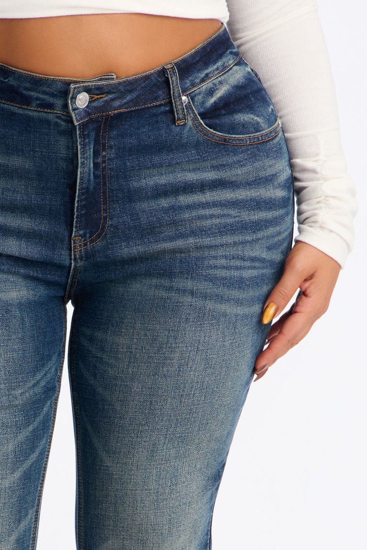 My Vibe Mid Rise Stretch Bootcut Jeans - Vintage Wash
