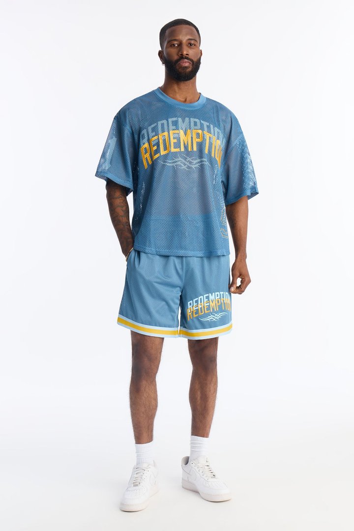 Redemption Legacy Mesh Short - Blue/combo