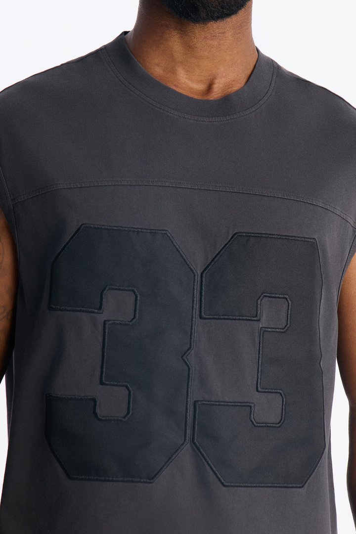 Lucky Number Muscle Tee - Black
