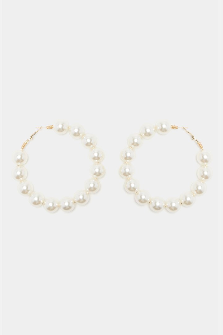 New Style Hoop Earrings - White