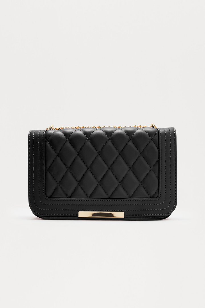Leave The Rest Behind Crossbody Bag - Black/Gold