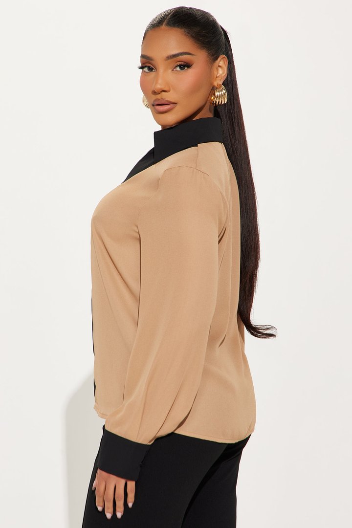 Next Meeting Colorblock Shirt - Black/combo
