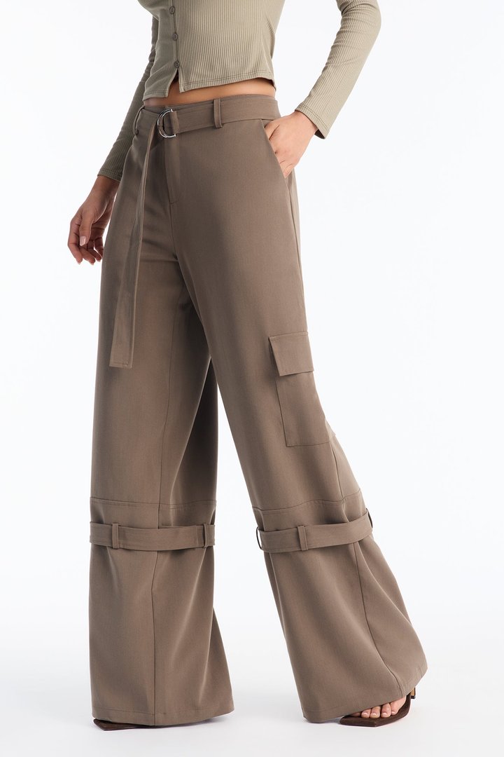 Made You Look Belted Cargo Pants 32″ - Olive