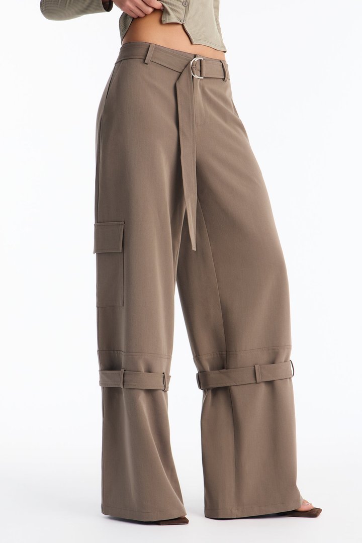 Made You Look Belted Cargo Pants 32″ - Olive