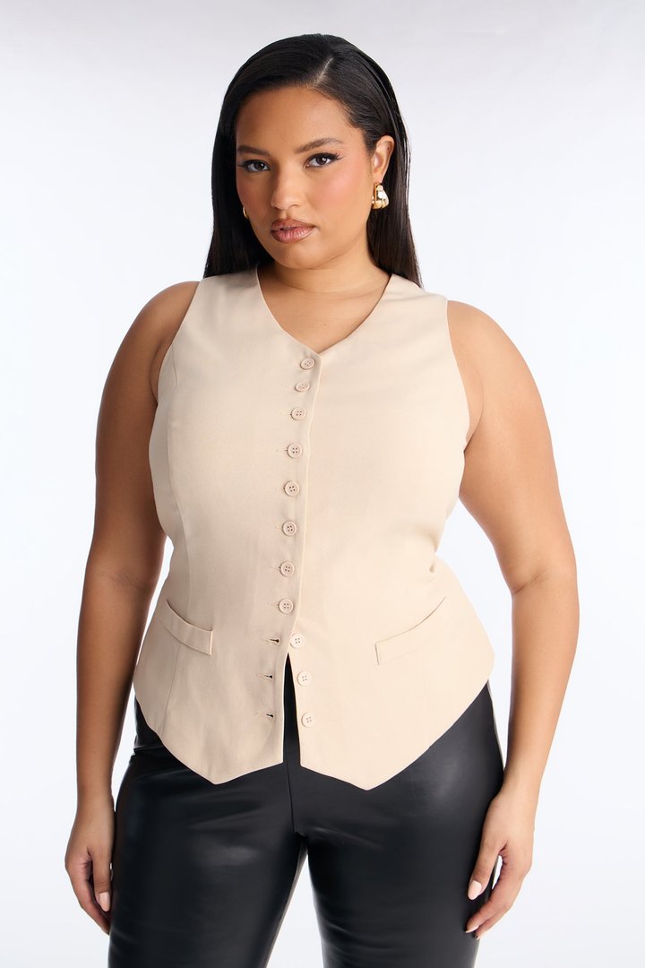 Brooklyn Babe Vest Top - Stone