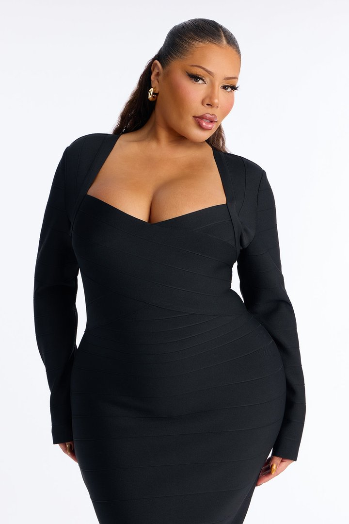 Katia Bandage Midi Dress - Black