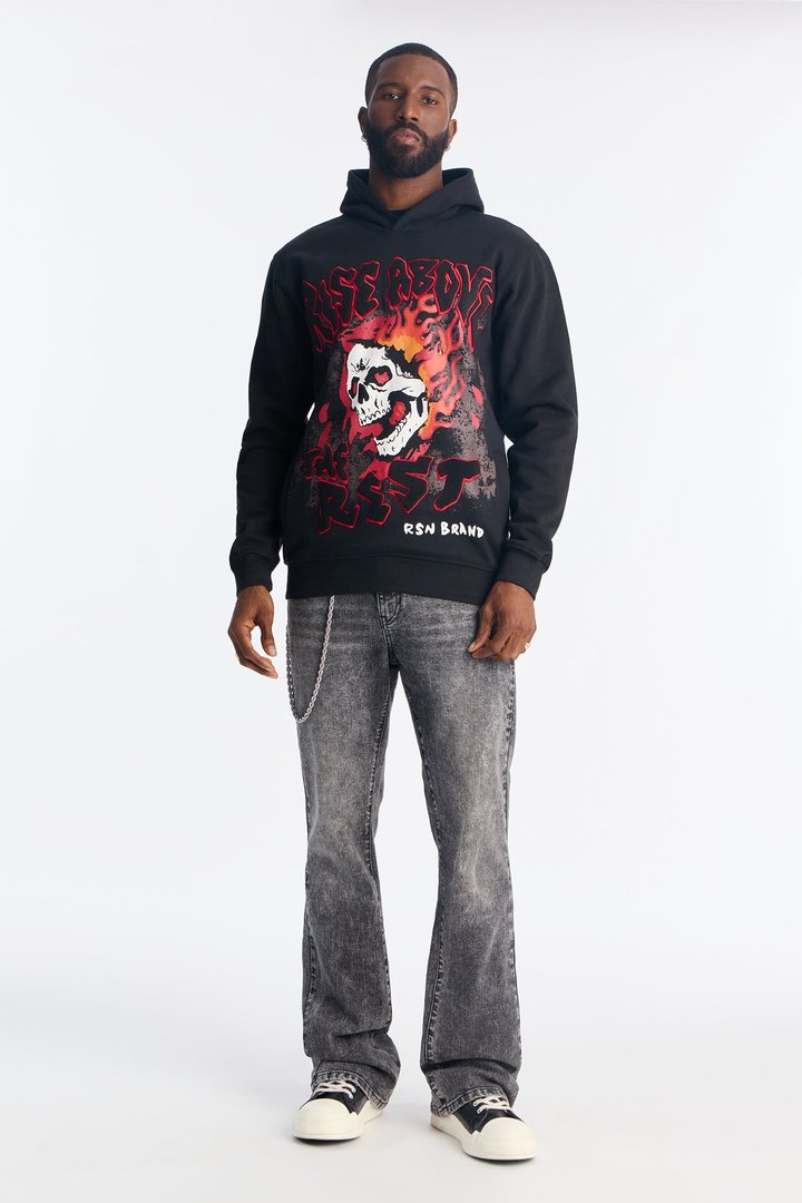 Rise Above The Rest Patch Hoodie - Black