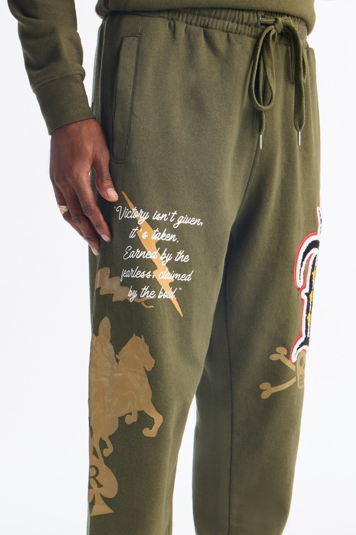 Self Made Champion Patch Sweatpants - Green