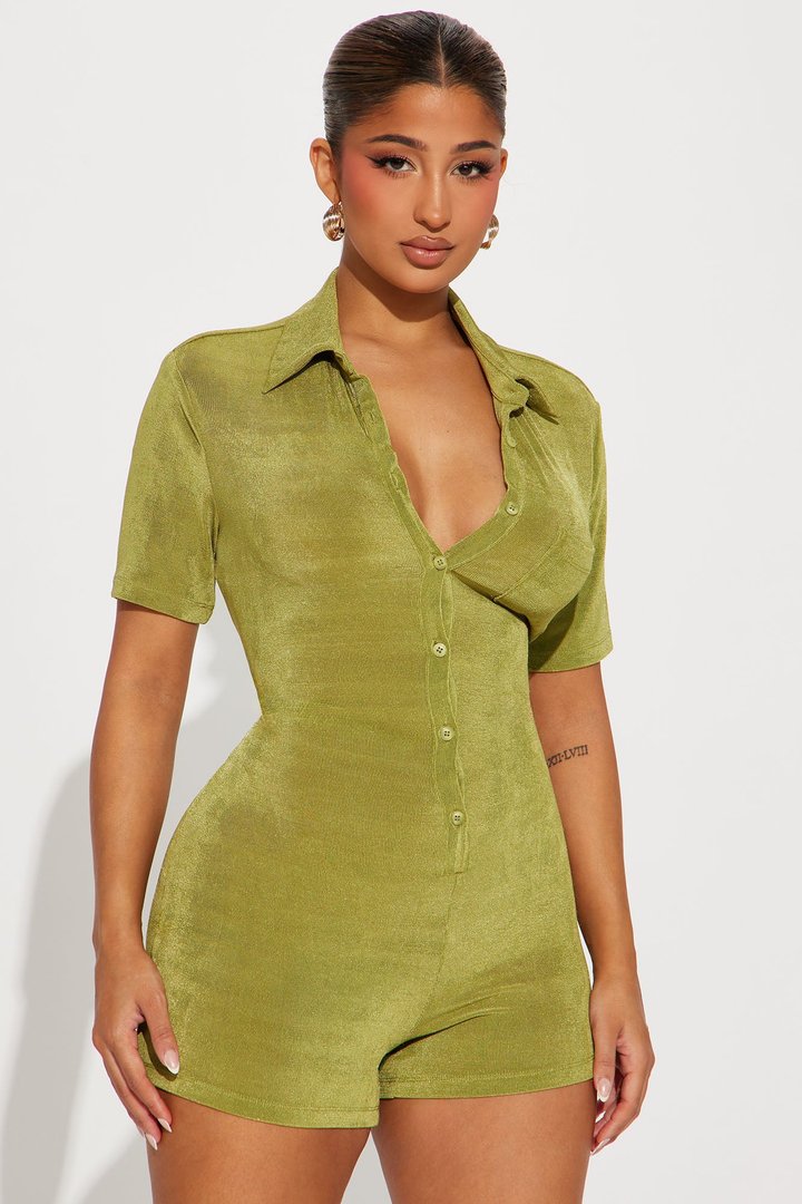 Myla Slinky Romper - Chartreuse