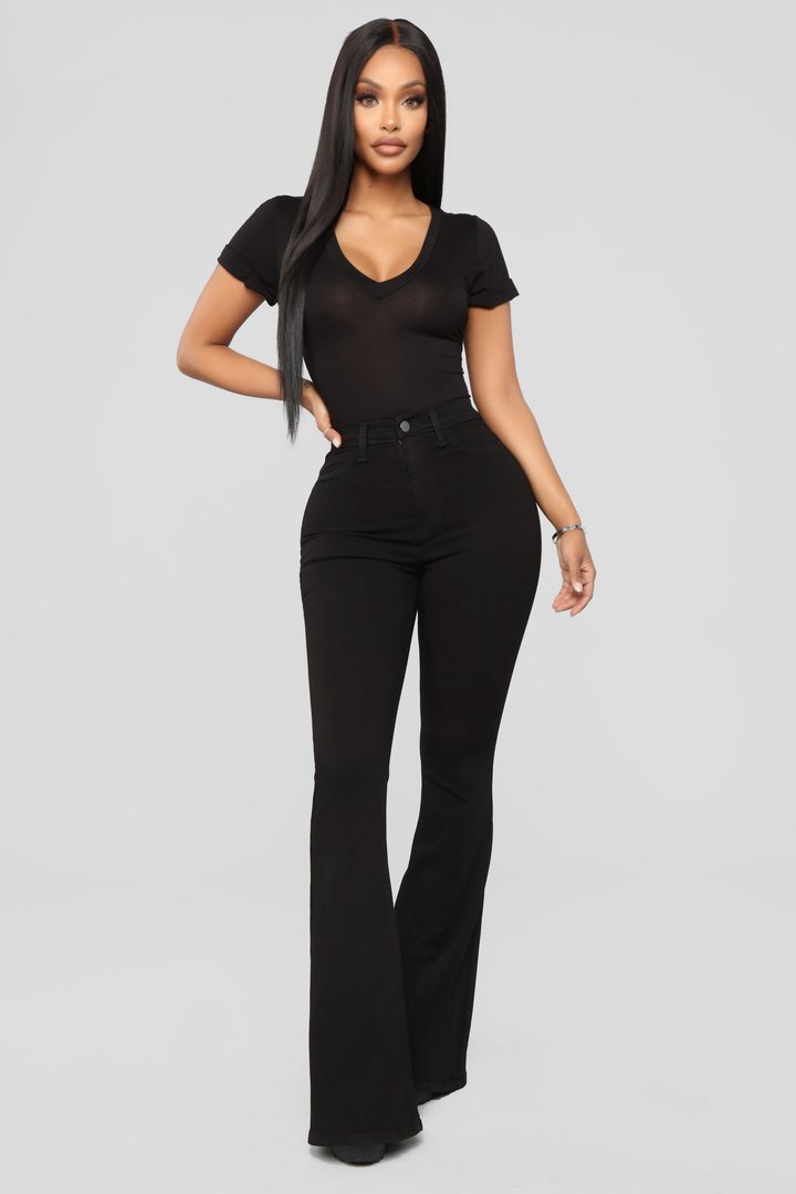 Deep In My Soul Flare Jeans - Black