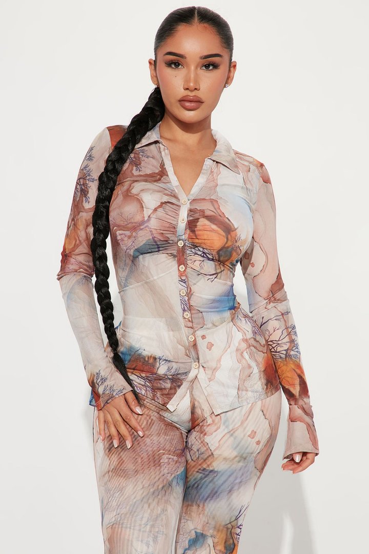 Gisella Pant Set - Sand/combo