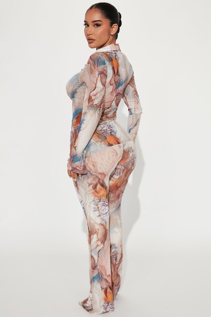Gisella Pant Set - Sand/combo