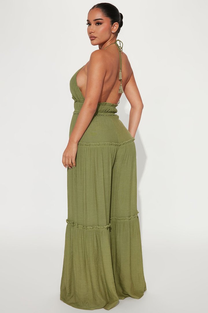 Gianna Gauze Jumpsuit - Olive
