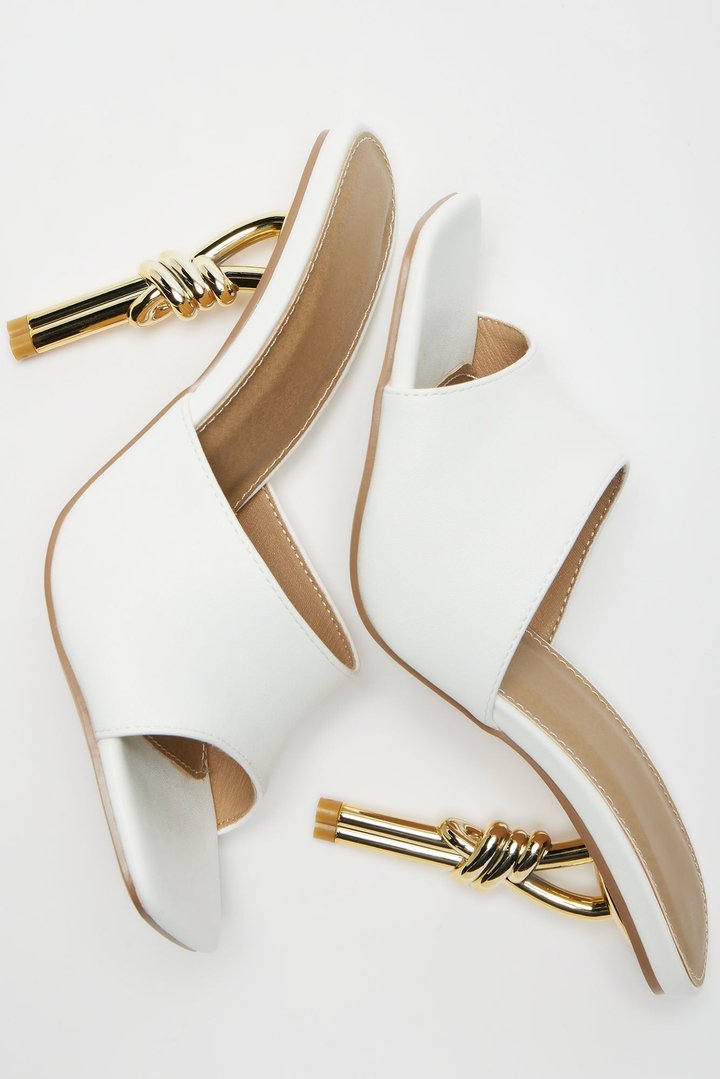 Knot Yours Novelty Mules - White