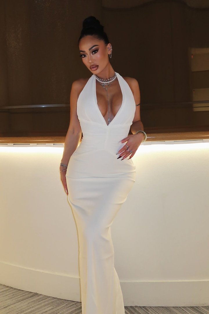 Chic Attraction Halter Gown - White