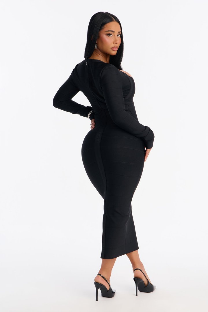 Katia Bandage Midi Dress - Black