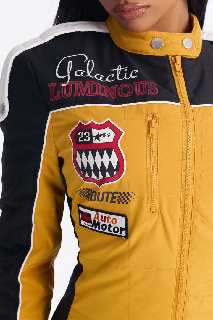 Fast Times Graphic Jogger Jumpsuit - Yellow