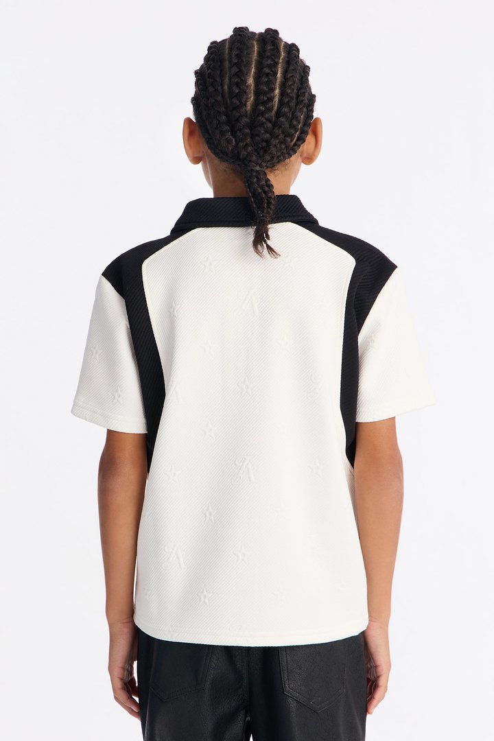 Mini Millionaire Mindset Polo - Cream/combo