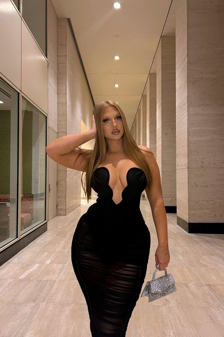 Analise Bandage Midi Dress - Black