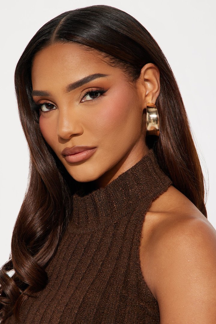 Serenity Hoop Earrings - Gold