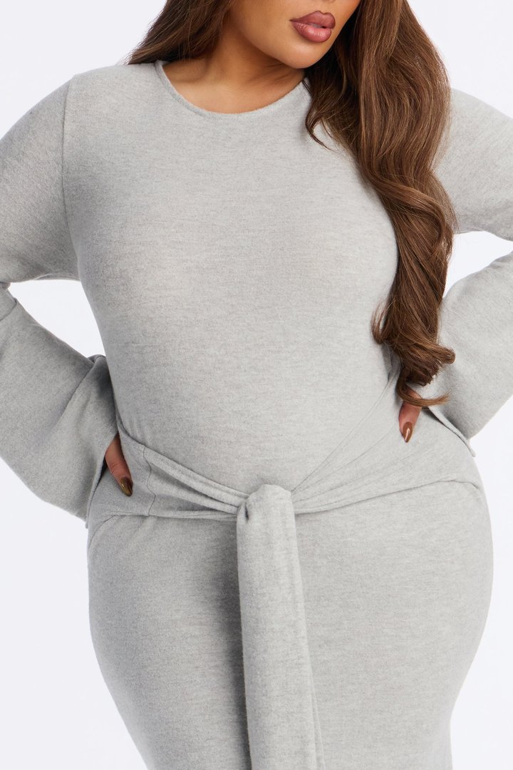 Tabitha Sweater Maxi Dress - Grey