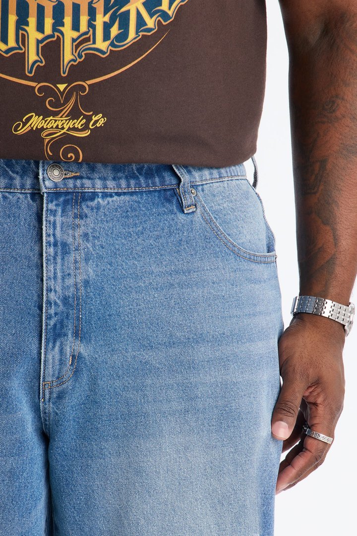 Classic Straight Fit Jeans - Medium Blue Wash