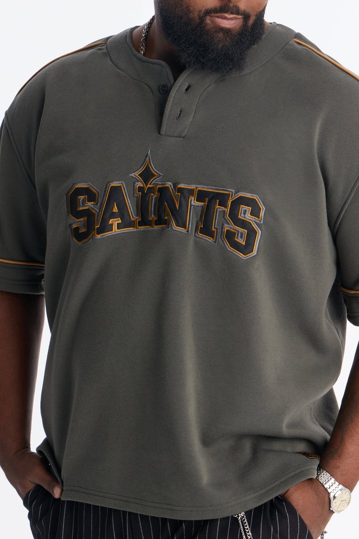 Saint Worldwide Short Sleeve Henley - Black