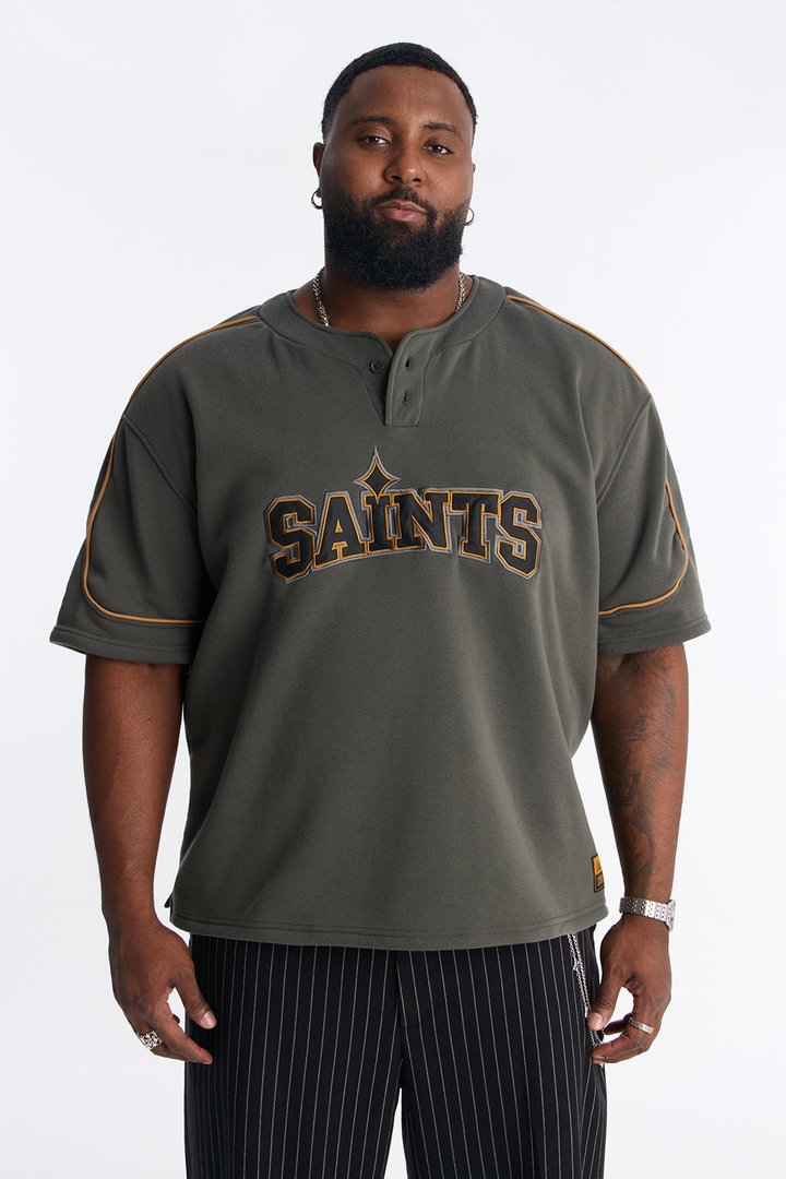 Saint Worldwide Short Sleeve Henley - Black