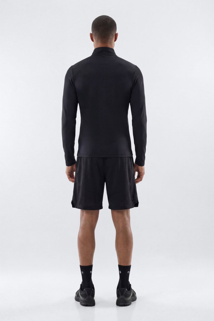 HexTech™ Quarter Zip Long Sleeve Active Top - Black