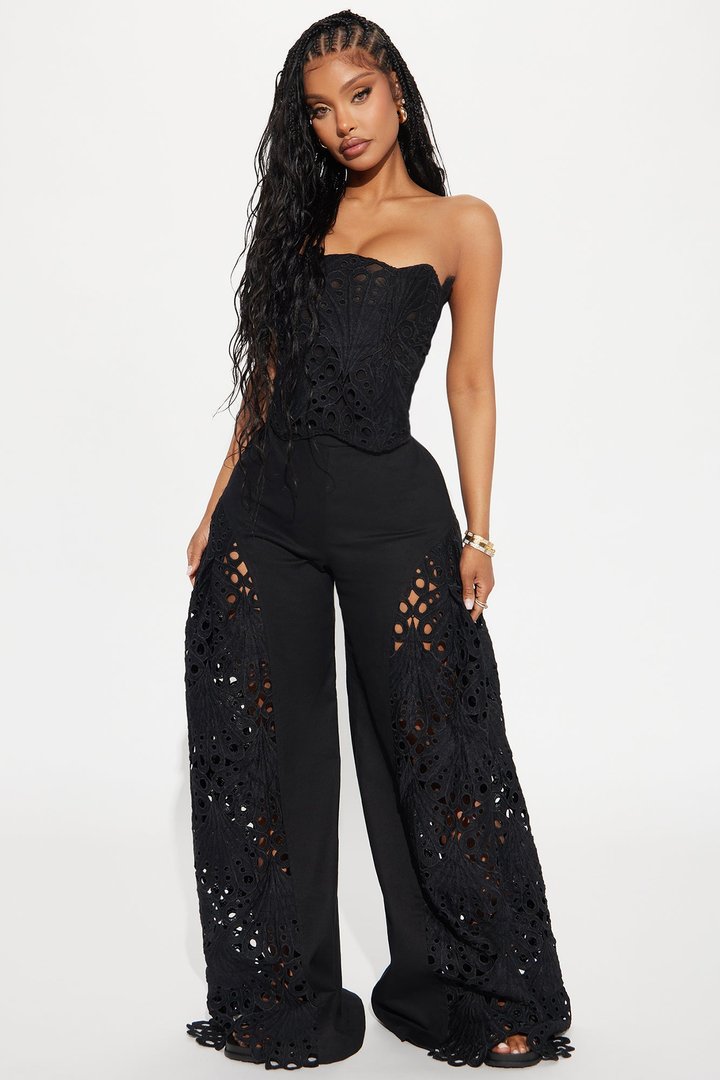 Carmen Corset Pant Set - Black