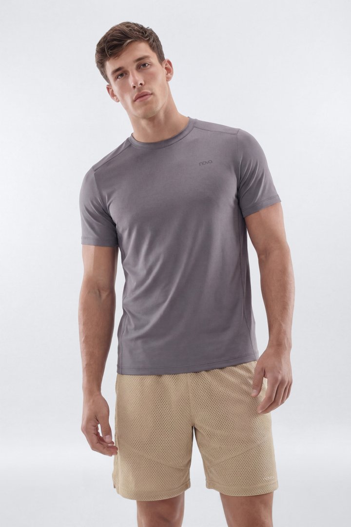 HexTech™ Crew Neck Active Top - Grey
