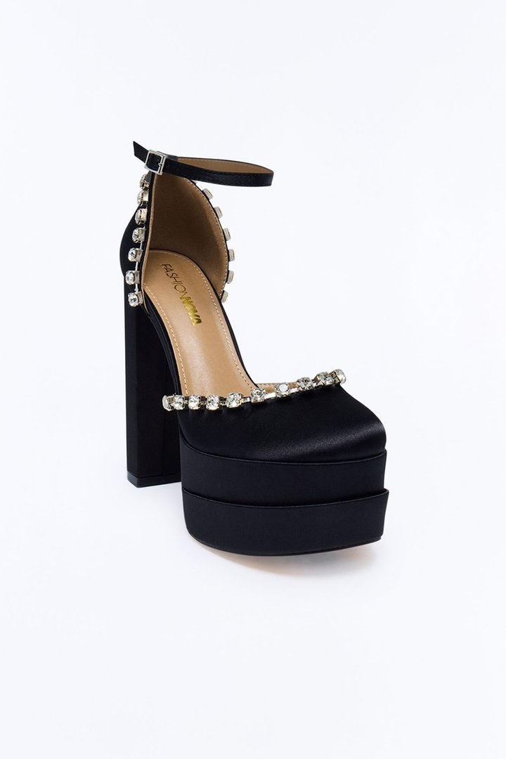 All Night Platform Pumps - Black
