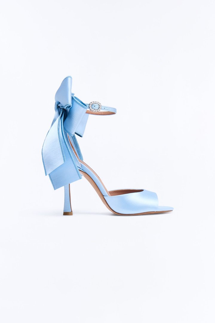 Steve Madden Bougie Satin Heels - Blue