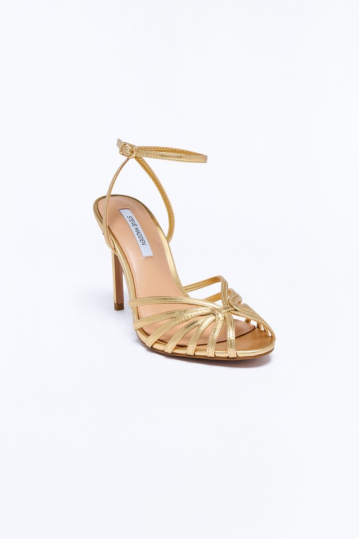 Steve Madden Mizuna Metallic Heels - Gold