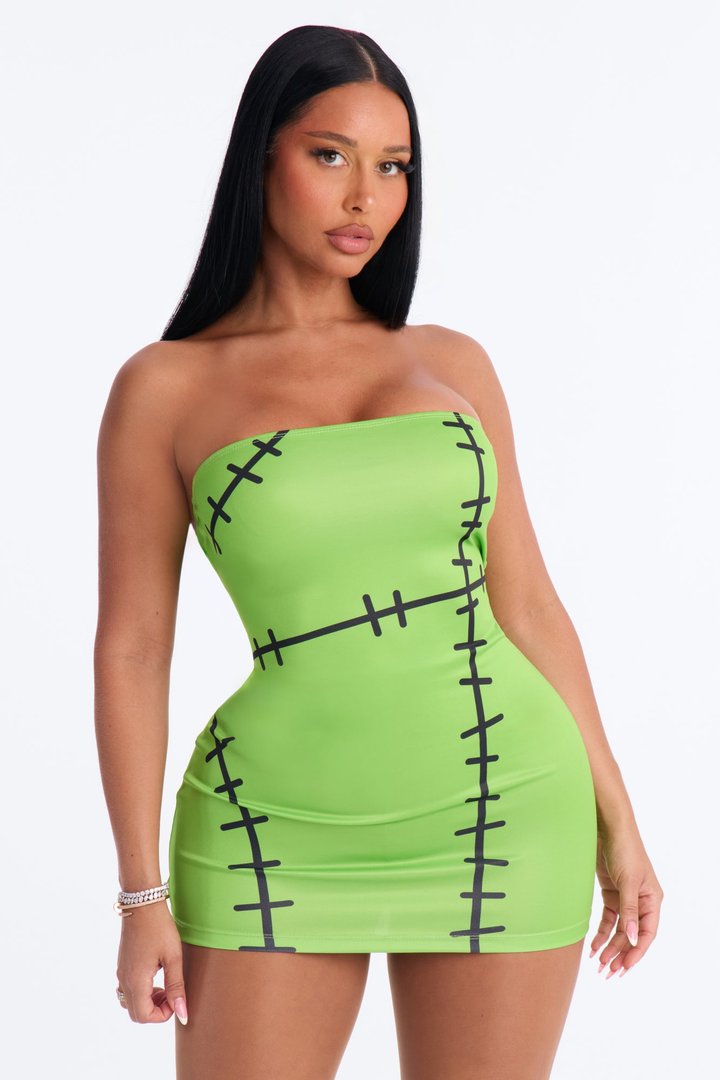 Shockingly Sexy Bodycon Tube Dress Costume - Green