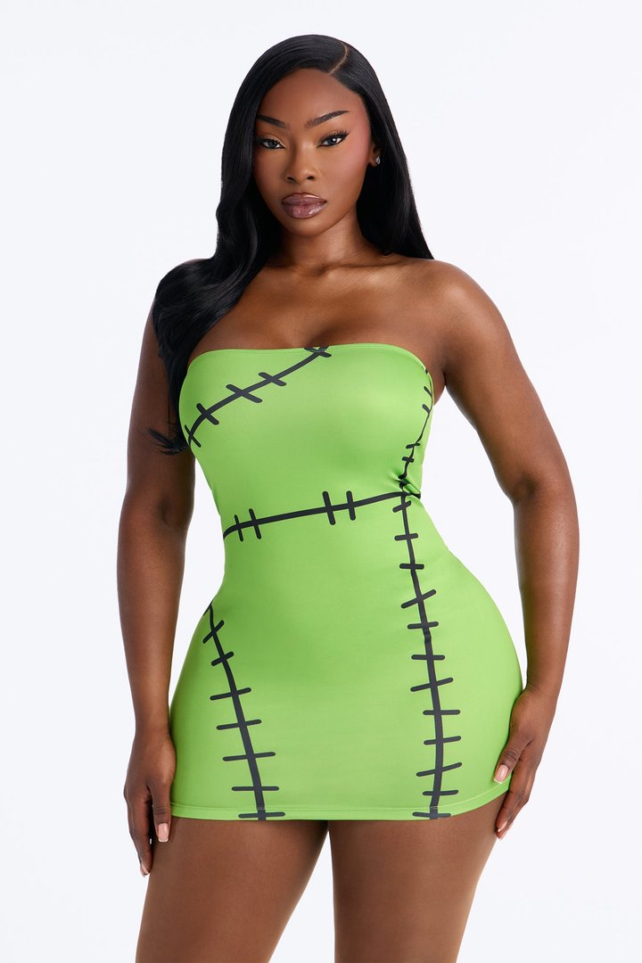 Shockingly Sexy Bodycon Tube Dress Costume - Green