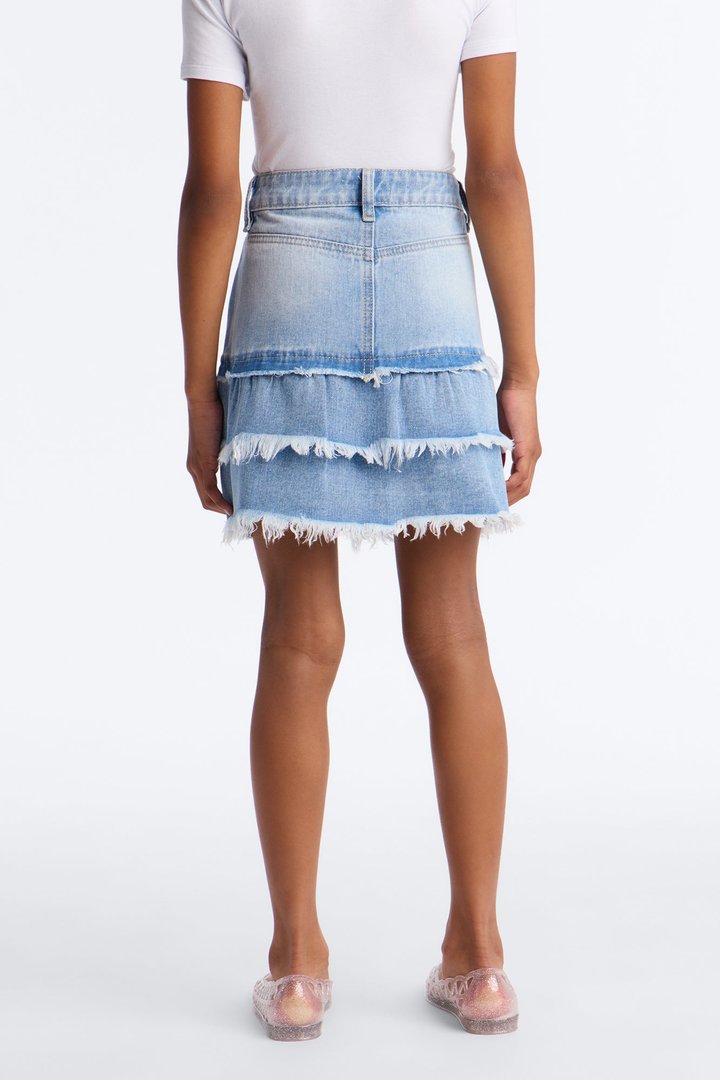 Mini Dare To Be Different Denim Skirt - Light Wash