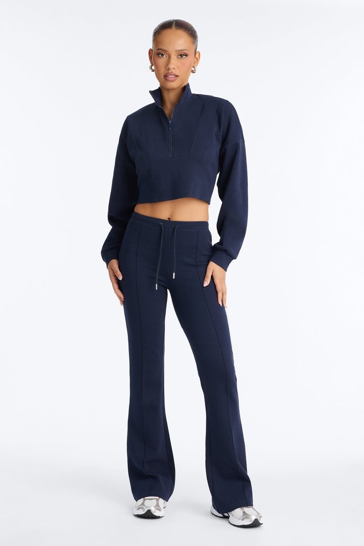 Ready To Move Quarter Zip Pant Set - Navy