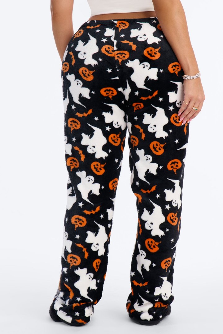Spookfest Plush Halloween PJ Pants - Black/combo