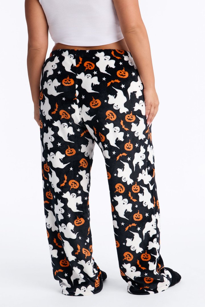Spookfest Plush Halloween PJ Pants - Black/combo