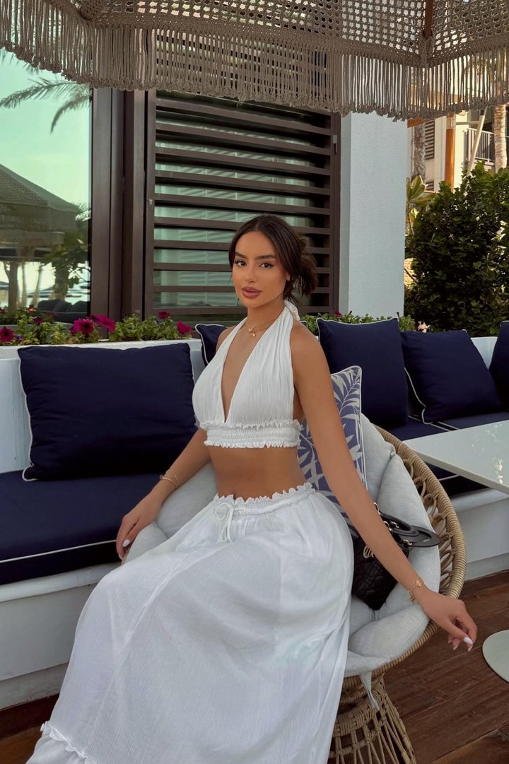 Happy With You Skirt Set - White