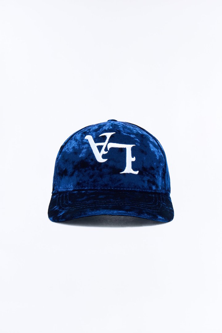 Mini City Of LA Velvet Structured Snapback Hat - Navy