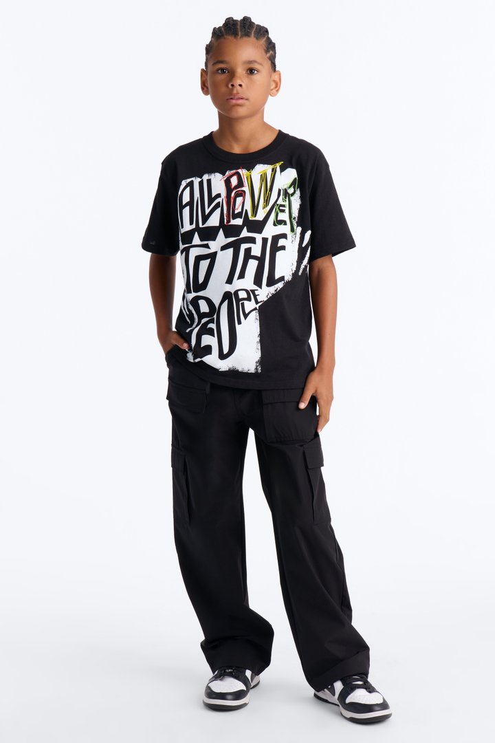 Mini All Power To The People Short Sleeve Tee - Black