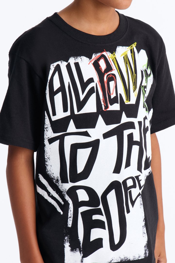 Mini All Power To The People Short Sleeve Tee - Black