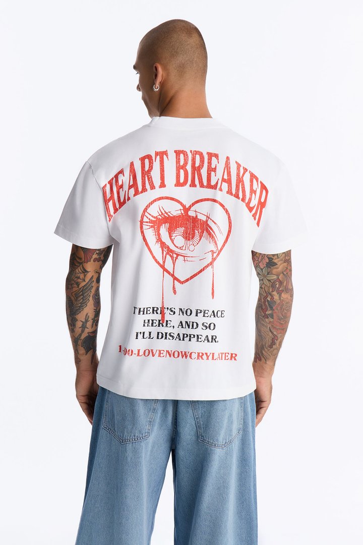 Love Now Cry Later Short Sleeve Tee - White