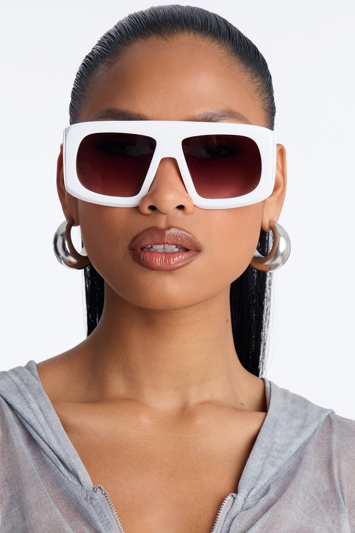 Midnight Glare Sunglasses - White